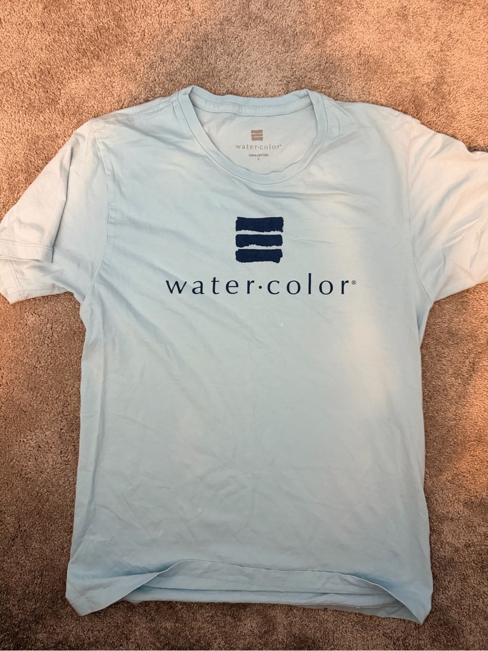 Source Unknown Light Blue Tee with Navy Logo